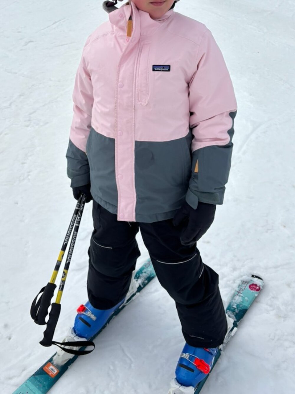 Patagonia Powder Town Insulated Ski Jacket Girls Kids Peaceful Pink Size Medium - Picture 2 of 8